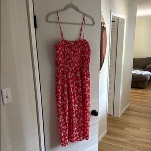 Row a floral midi dress